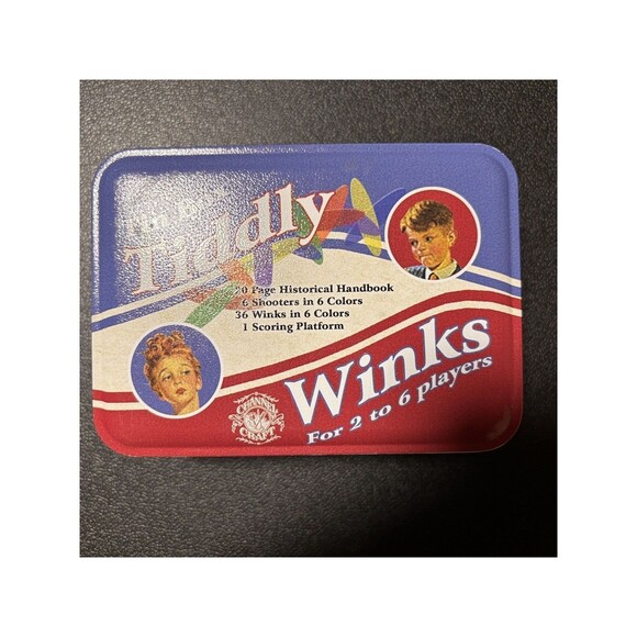 TIN BOX Tiddly Winks Historical Game Sealed Made In USA Retro - Picture 1 of 5